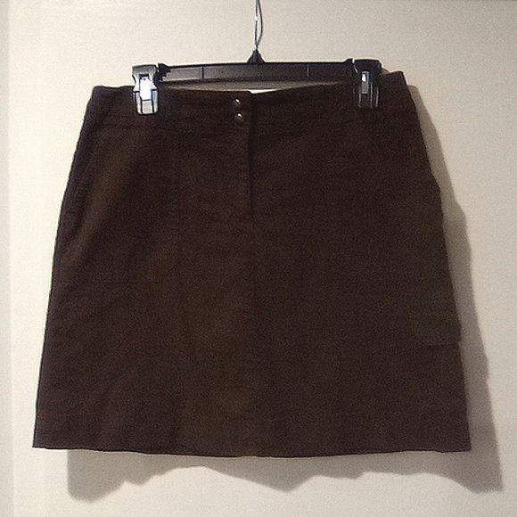 Karen Scott Pants - Karen Scott Cargo Skirt Shorts Skorts Vintage Brown